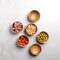 Set of 6 small acacia wood dessert bowls 4.2 * 2 inches | 8 oz capacity | Charcuterie accessories | use for dipping, condiments, nuts, ice cream, snacks, sauce, dips